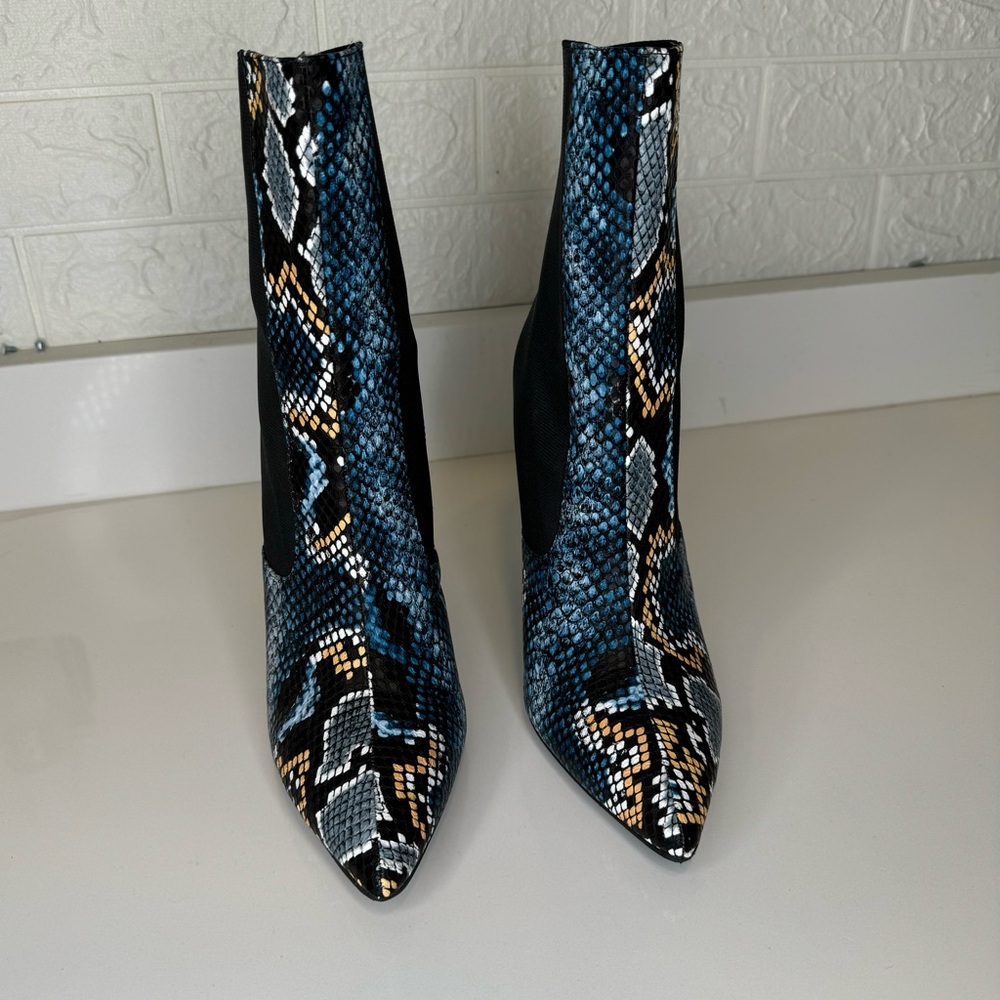 Blue Snakeskin Boots